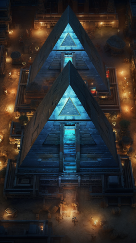 Stunning Top-Down View of Egypt Pyramids