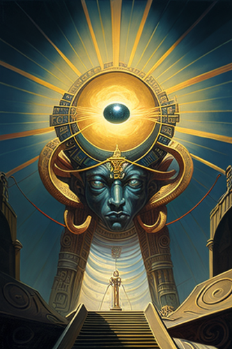 Egyptian Eye of Ra Sun God Priest