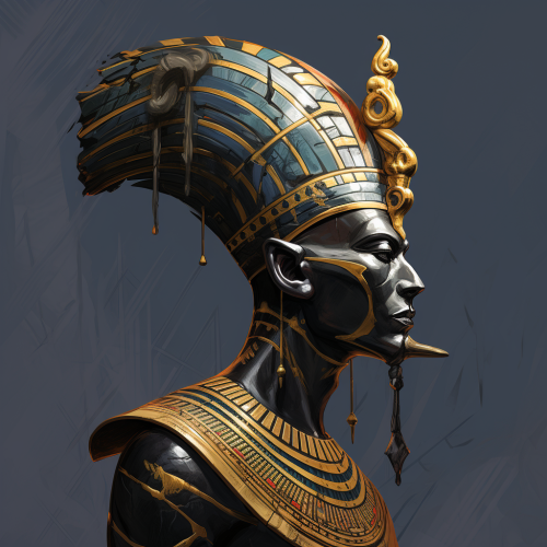 Egyptian God Osiris Side Profile
