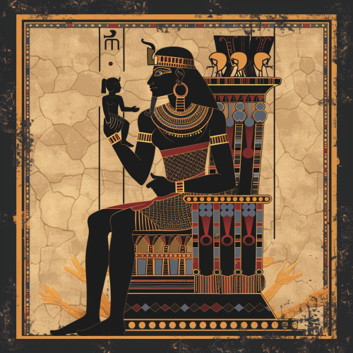 Black African Queen Mother and Child