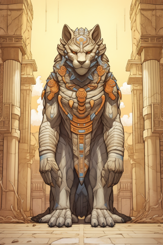 Egyptian Temple Guardian Full Body