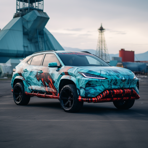 Electric SUV with Kaiju Theme