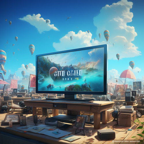 Electronic store sale event billboard