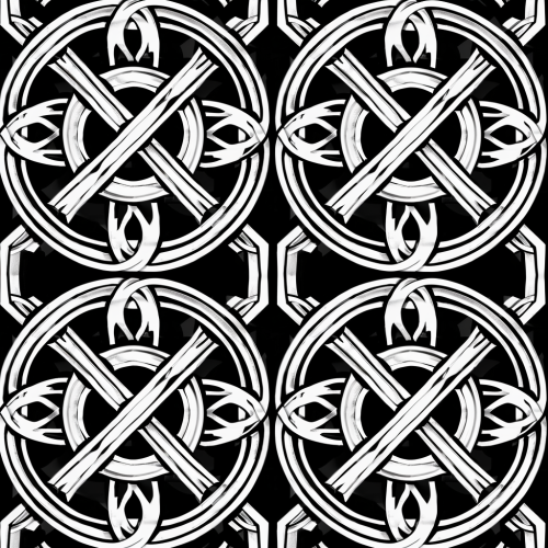 Modern abstract celtic tracery design