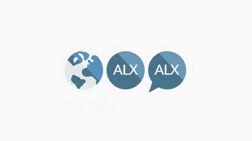 Elegant ALX Language School Logo