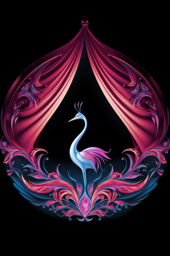 Mesmerizing elegant flamingo curtain logo Mesmerizing elegant flamingo curtain logo
