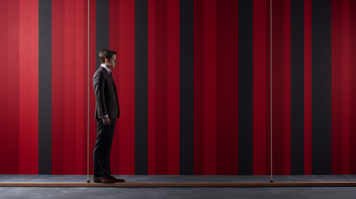 Elegant man on limbo background