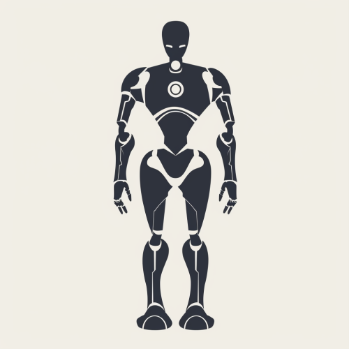 Minimalist Robot Vector Illustration