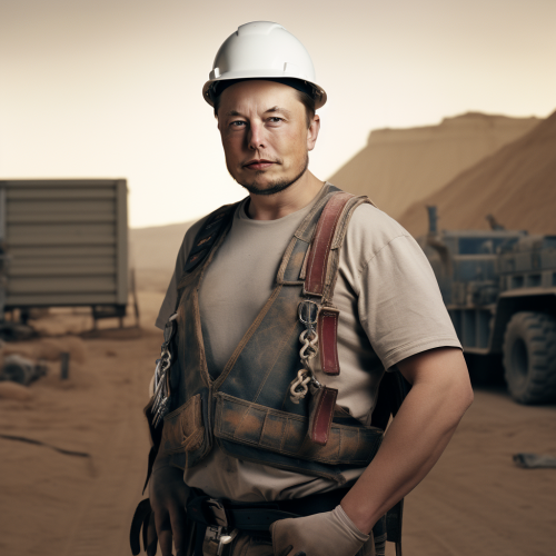 Elon Musk as Construction Worker