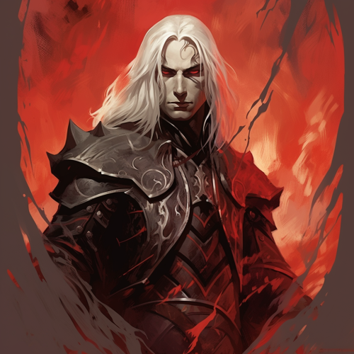 Cartoon depiction of Elric of Melnibone