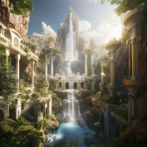 Awe-inspiring elven empire with breathtaking landscapes