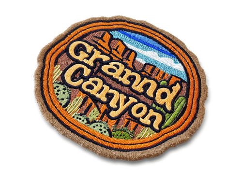 embroidered national park patch grand canyon white background