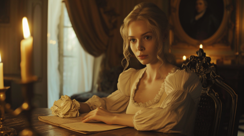 Emma writing desk candlelight blond