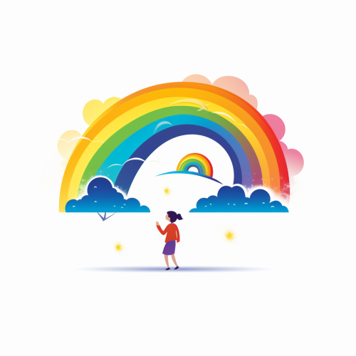 Emotional education for kids with rainbow