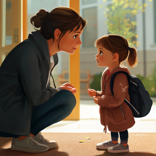 Mother Daughter Kindergarten Upset Conversation Mother Daughter Kindergarten Upset Conversation