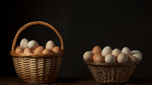 Basket with Eggs: Symbolizing Abundance and Celebration