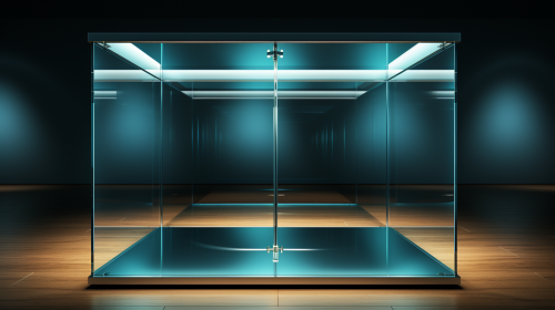 Glass display case showcasing man's greatest invention