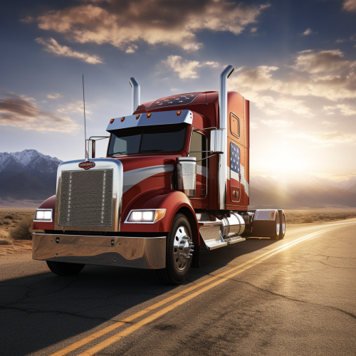 Empty truck with an American theme