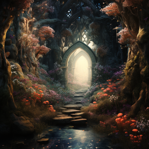 A mystical forest with enchanting beauty