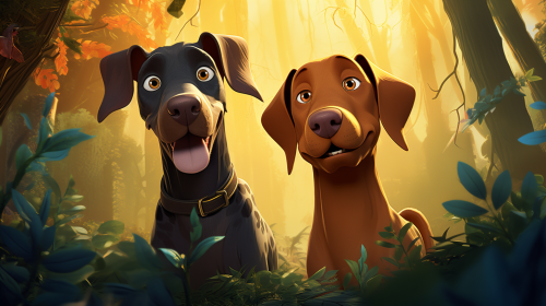 Determined Dog Saving Enchanted Park