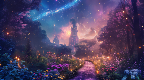 Magical enchanted forest pathway image Magical enchanted forest pathway image