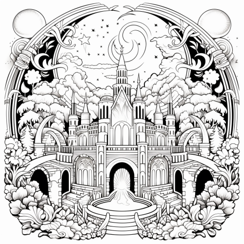 Beautiful lunar colony painting art