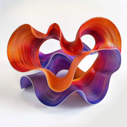 Mobius ribbon orange violet design Mobius ribbon orange violet design
