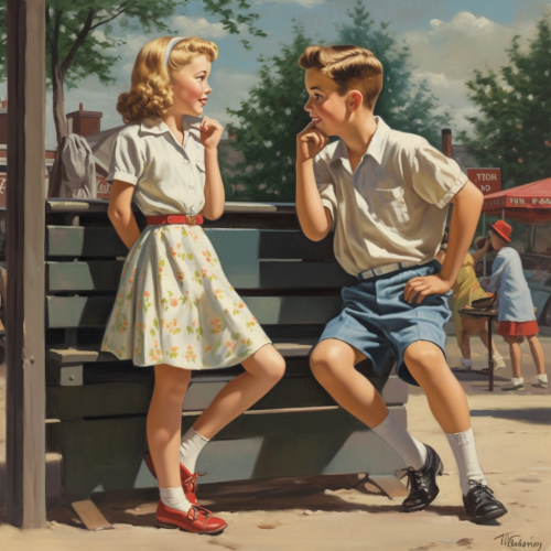 Enfants Style Arthur Sarnoff painting