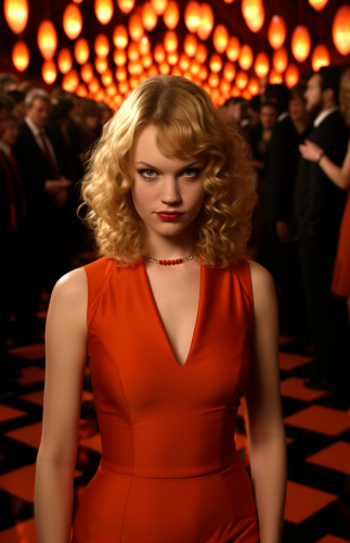 Stunning portrait of a ginger femme fatale