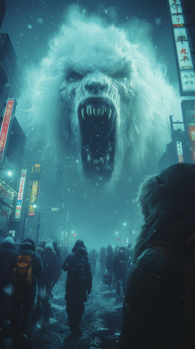 Epic White Demon with Big Mouth