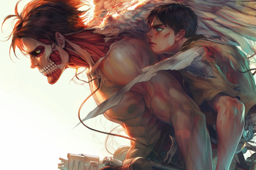 Eren Yeager Titan Transformation Art