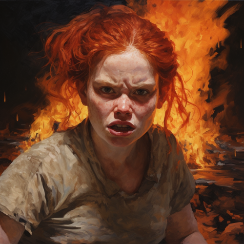 Portrait of Escaping Dwarf Woman from Hell