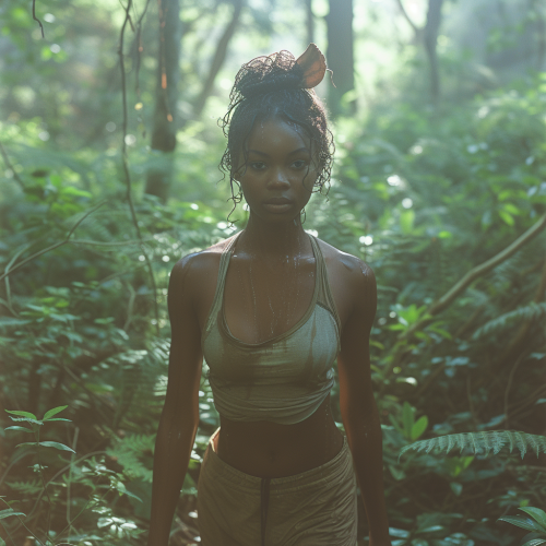 Eshu jogging with mystical fairy vibes