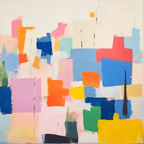 Etel Adnan's painting of Washington Heights