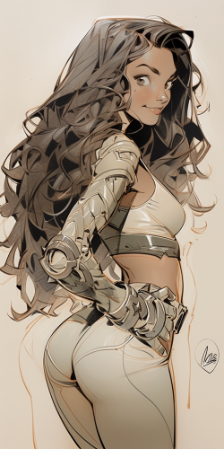 Closeup of Ethnic Tanned Woman's Hips