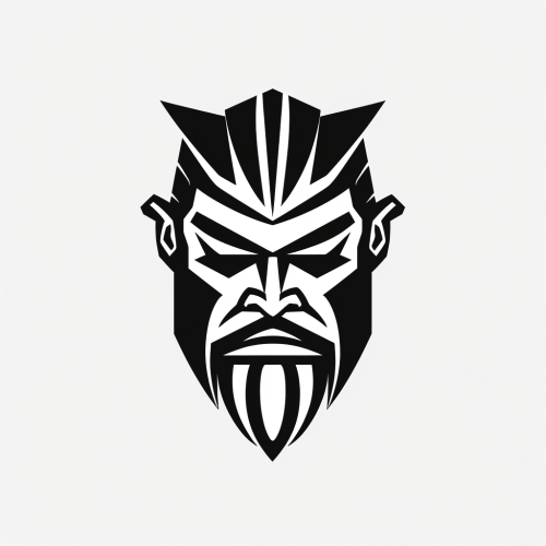 Evil Gladiator Face - Minimal Vector Design