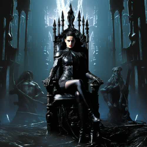 Evil Latina Queen in Latex Dress and Boots