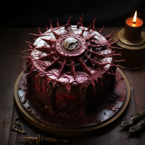 Evil summoning baked cake image