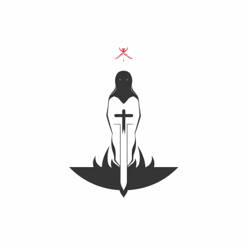 Minimal evil otter logo design