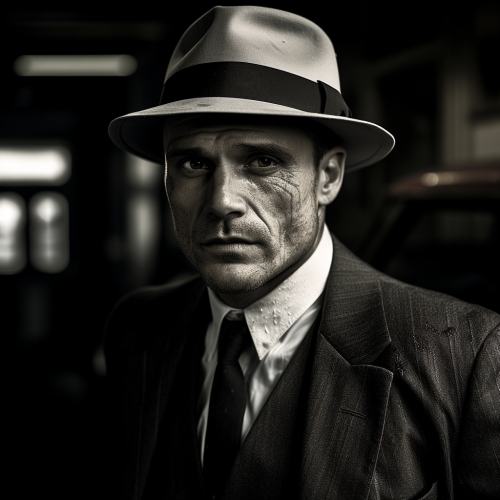 Portrait of a Scarred Ex-Boxer Man