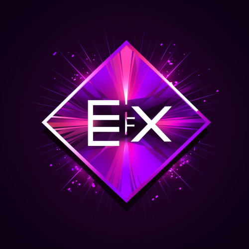 Minimalistic purple emblem of EXF Gaming Team