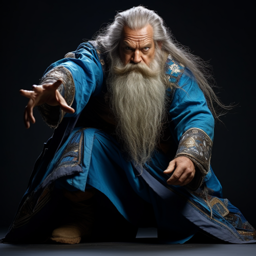 Exotic Male Wizard in Blue Robe Exotic Male Wizard in Blue Robe