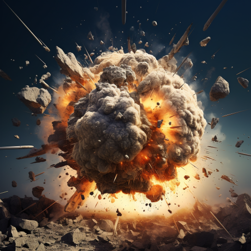 Explosive earth devices in action