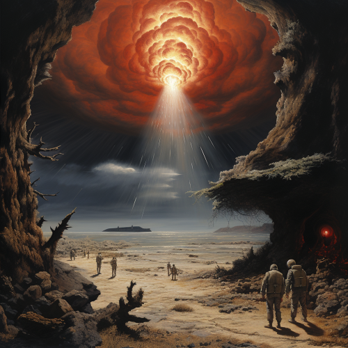 Extraterrestrial saving human from grenade explosion