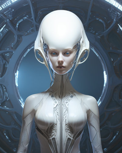 Beautiful Extraterrestrial Woman Looking Left