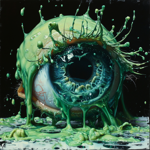 Fantasy artwork of eyeball slime