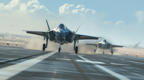 F35 Fighter Jets Taking Off