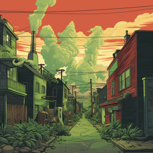 Marijuana smoke from factory exhaust