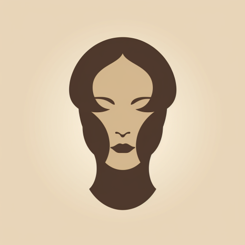 Minimal women face logo design