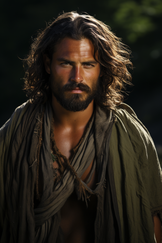 Strong Faliscan tribesman in green tunic